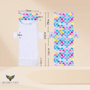 Mermaid Print Microfiber Beach Towel Chair Covers