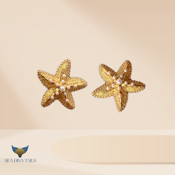 Pearl Starfish Earrings