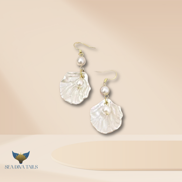 Moonfoam Elegy White Earrings