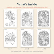 Sea Diva Mermaid Coloring Book Level 1 - What's inside