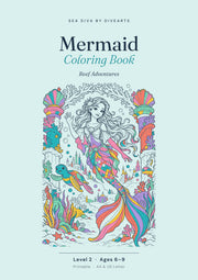 Sea Diva Mermaid Coloring Book Level 2 - Cover